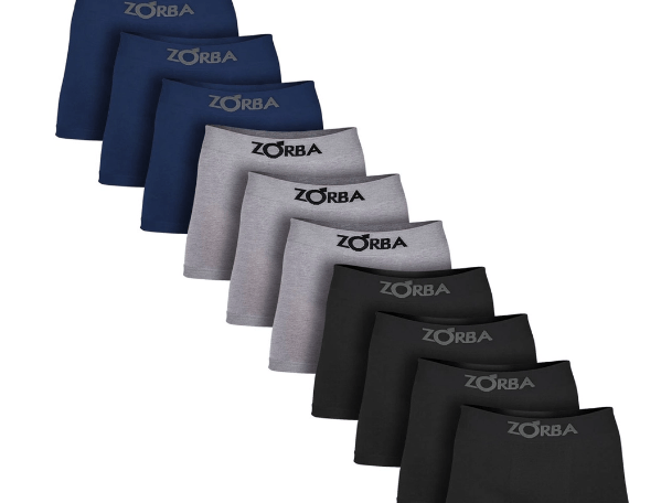 Promoção de Kit 10 Cuecas Zorba em Algodão sem Costura
