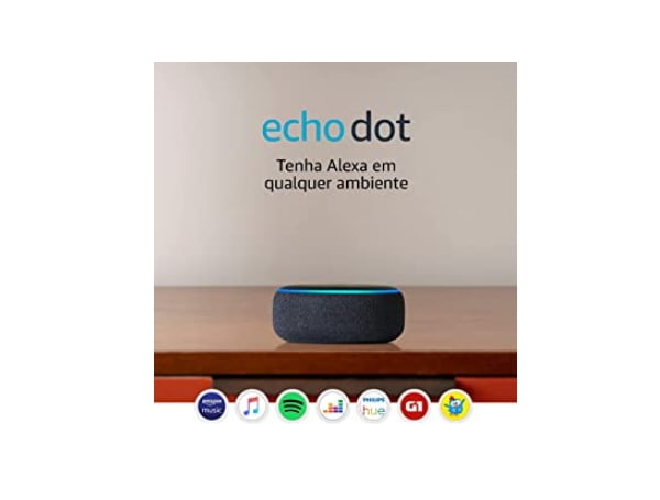 Promoção de Echo Dot Amazon Smart Speaker Preto Alexa 3ª Geração em Português