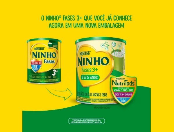 Promoção de Composto Lácteo NINHO Fases 3+ 800g