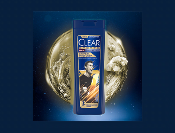 Promoção de Shampoo Anticaspa Clear Sports Men Limpeza Profunda 400ml