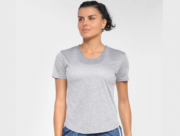 Promoção de Camiseta Gonew Dry Touch Fast Feminina Mescla