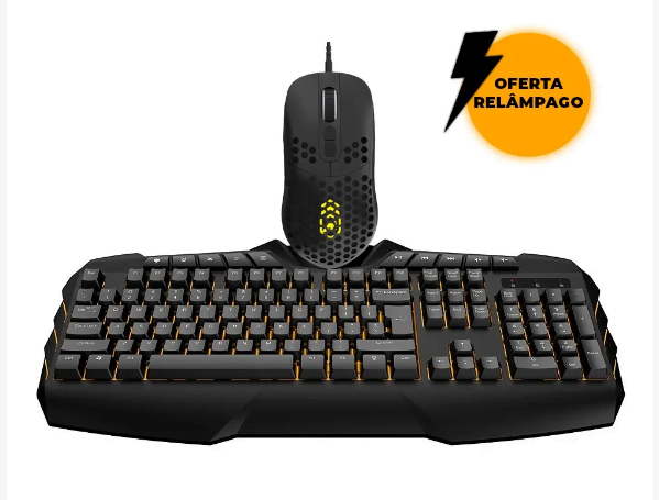 Promoção de KIT TECLADO TECH FURY + MOUSE TECH FURY GSHIELD
