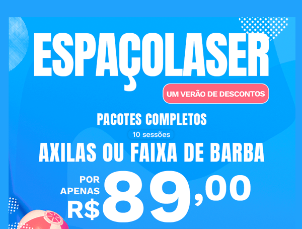 Depilação a Laser Axilas Feminino - Pacote Completo - Promoção (10