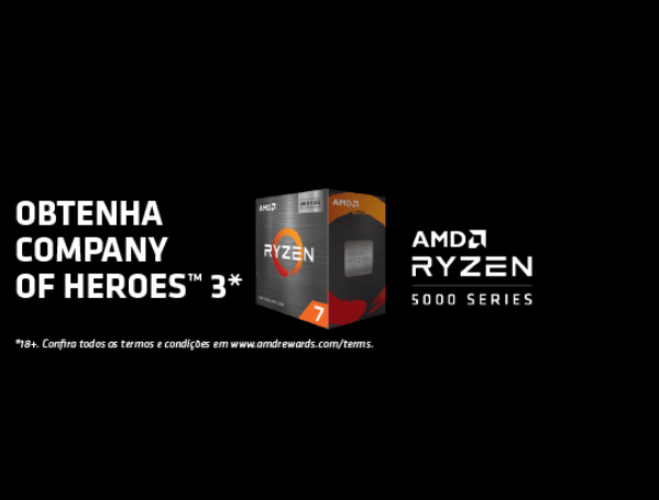Promoção de Company of Heros grátis na compra de processadores AMD Ryzen série 5000 selecionados