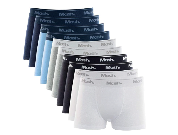 Promoção de Kit 10 Cuecas Boxer Algodão Infantil Masculina Mash