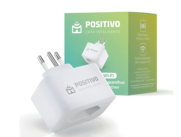 Promoção de Smart Plug Wi-Fi 10A/1000W- NBR, Positivo Casa Inteligente, Compatível com Alexa