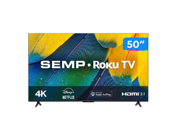 Promoção de Smart TV 50” 4K UHD LED Semp RK8600 Wi-Fi – 3 HDMI 1 USB