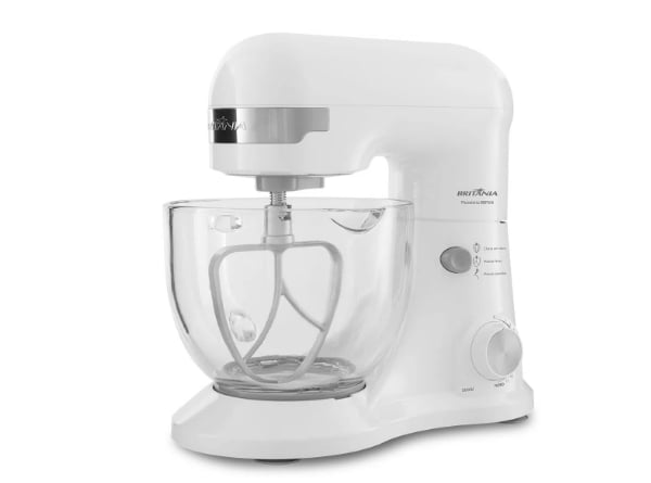 Promoção de Batedeira Planetária Britânia bbp515 branca turbo glass 500w 127v
