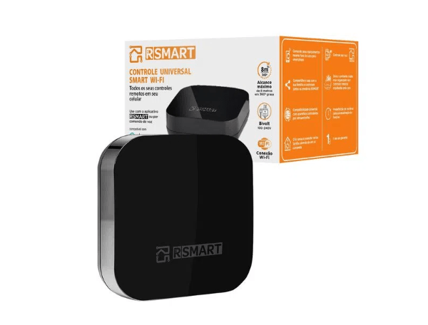 Promoção de Smart Controle Universal Inteligente RSMART Wi-Fi Infravermelho – Compatível com Alexa Preto