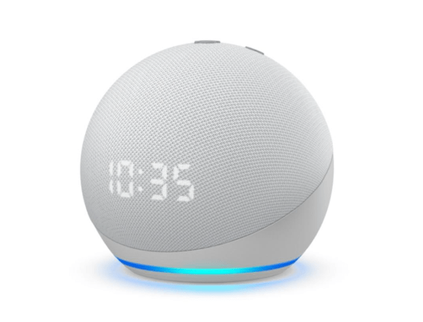 Promoção de Echo Dot 4ª Geração com Relógio e Alexa, Amazon Smart Speaker