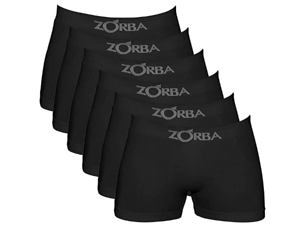 Promoção de Kit 6 Cuecas Zorba em Algodão sem Costura