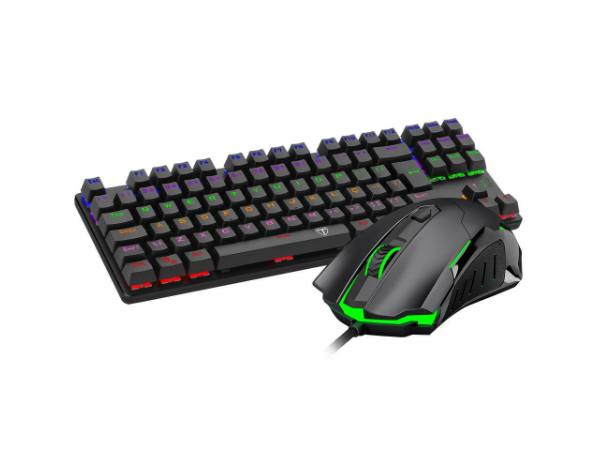 Kit Teclado Mecânico T-Dagger + Mouse Advance Force, LED Multicolorido, Switch Blue, 2400DPI, USB, Preto T-TGS005 Kit Teclado Mecânico T-Dagger + Mouse Advance Force, LED Multicolorido, Switch Blue, 2400DPI, USB, Preto T-TGS005