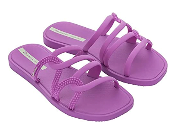 Promoção de Rasteira Ipanema Tiras Cruzadas Lilas