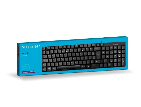 Teclado Multi Slim Resistente à Água, ABNT2, Preto TC193 Teclado Multi Slim Resistente à Água, ABNT2, Preto TC193
