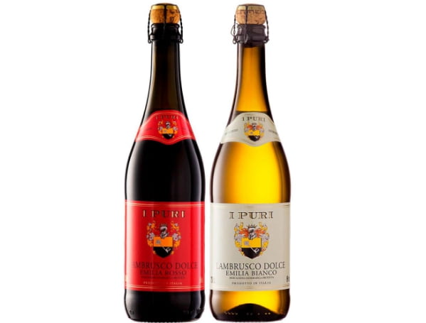 Promoção de Vinho Italiano I Puri Lambrusco Dolce Emilia Bianco Tinto 750ml + Vinho Italiano I Puri Lambrusco Dolce Emilia Bianco Branco 750ml