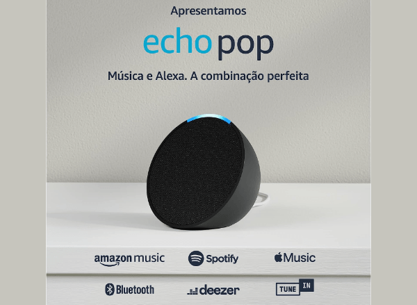Promoção de 2 Echo Pop Smart speaker compacto com som envolvente e Alexa