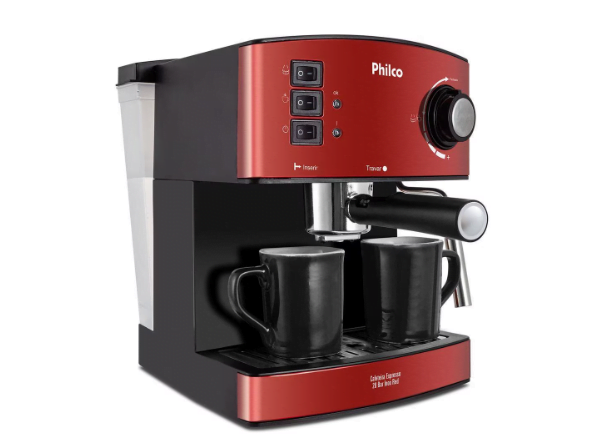 Promoção de Cafeteira Philco PCF24 Expresso & Cápsulas Inox Red