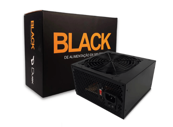 Promoção de Fonte Duex 500W DX 500FSE Bivolt Black