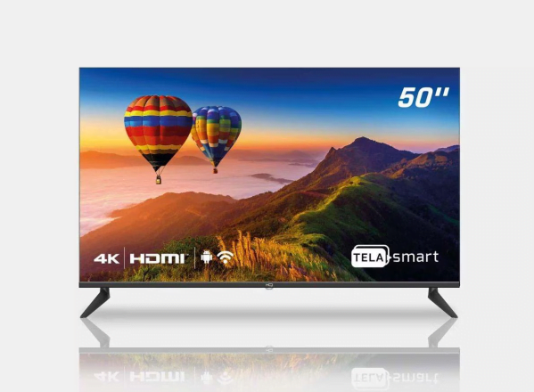 Promoção de Smart TV LED 50″ 4K HQ Conversor Digital Externo, WI-FI, Android 11, Design Slim
