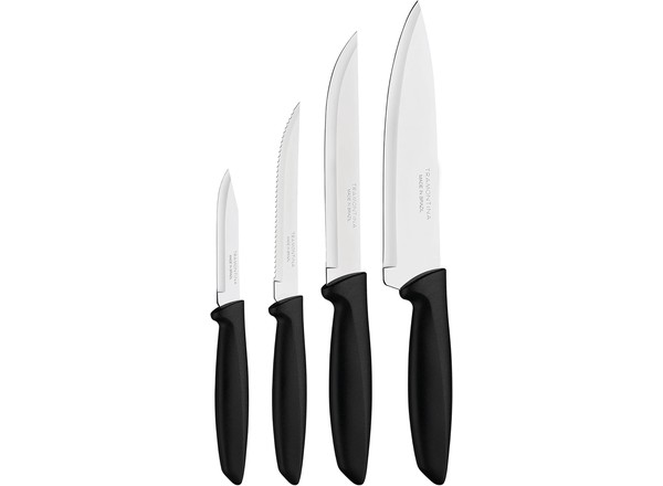 Promoção de Jogo de Facas Tramontina Plenus Preto 4 Peças