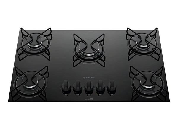 Cooktop 5 Bocas Atlas Agile Up Preto Bivolt