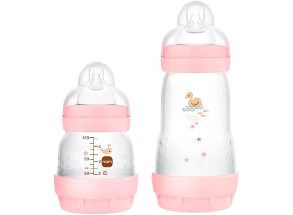 Kit 2 Mamadeiras MAM Easy Start Anticólica Rosa